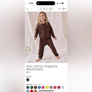 THE LITTLE STADIUM SWEATPANT size 5T